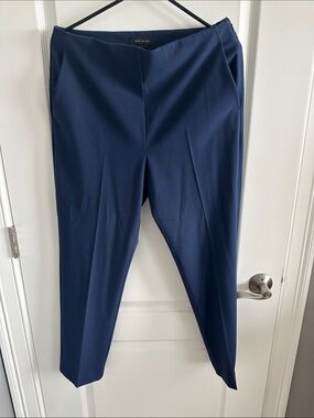 Ann Taylor Deep Navy Straight-Leg Dress Pants